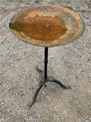 Wrought iron pedestal bird bath