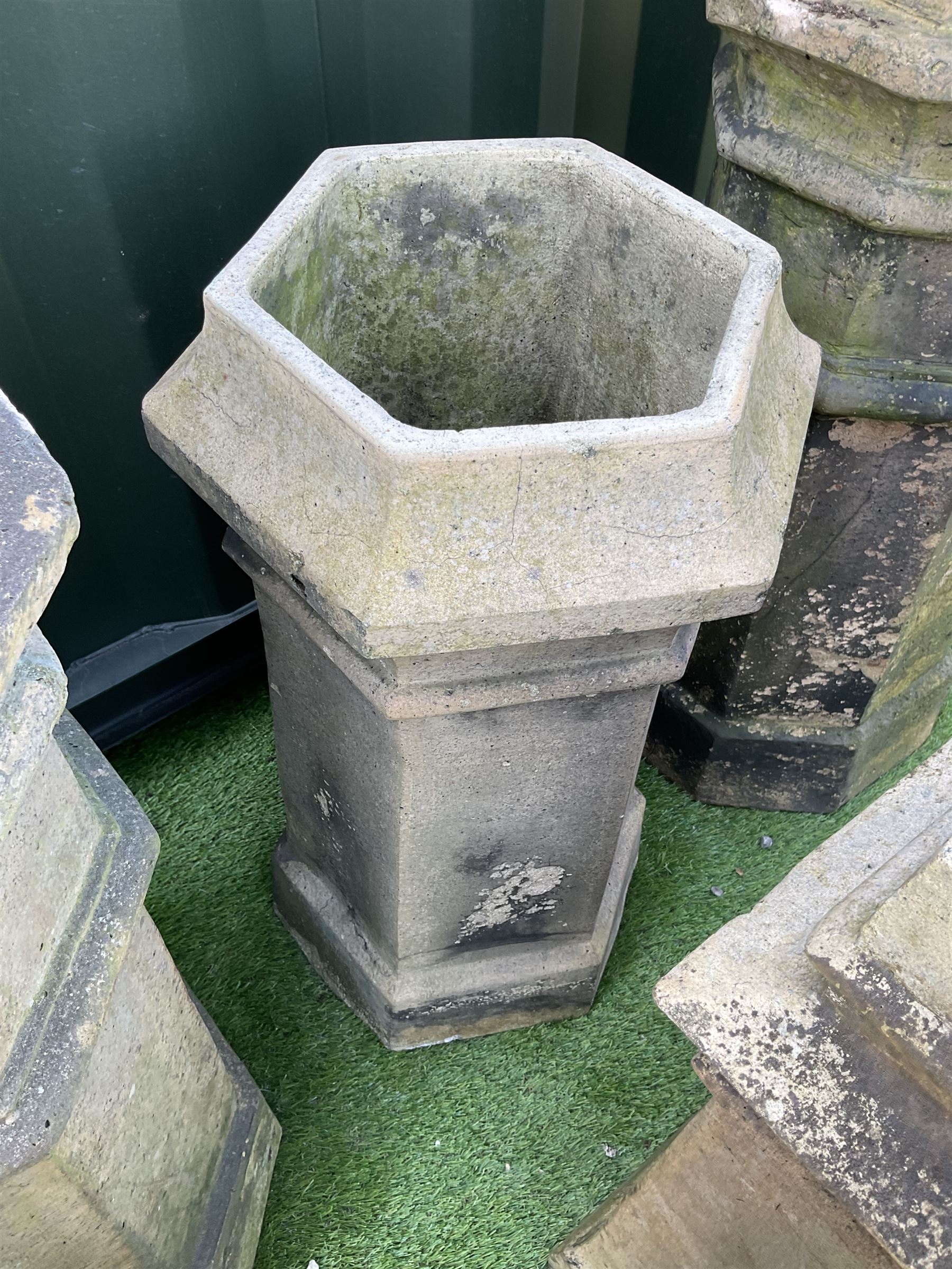 Ten Victorian terracotta chimney pots - Image 6 of 8