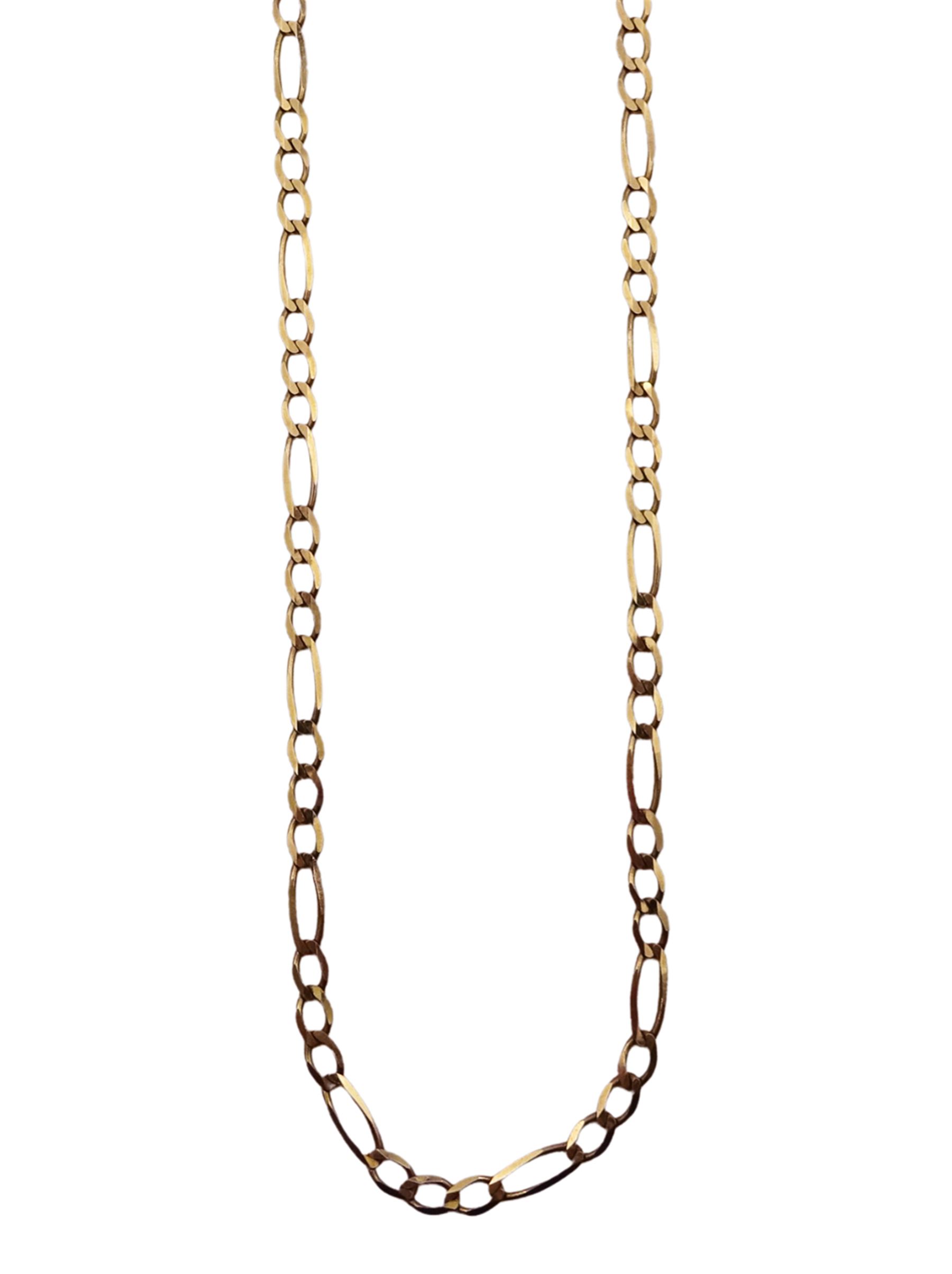 9ct gold Figaro link necklace