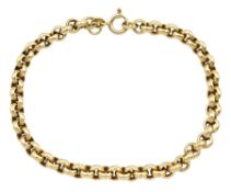 9ct gold belcher link bracelet