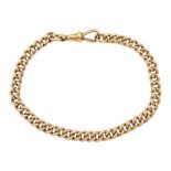 Early 20th century 9ct rose gold curb link bracelet