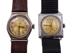 Early 20th century Rolex manual wind stainless steel wristwatch