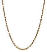 9ct gold rope twist necklace