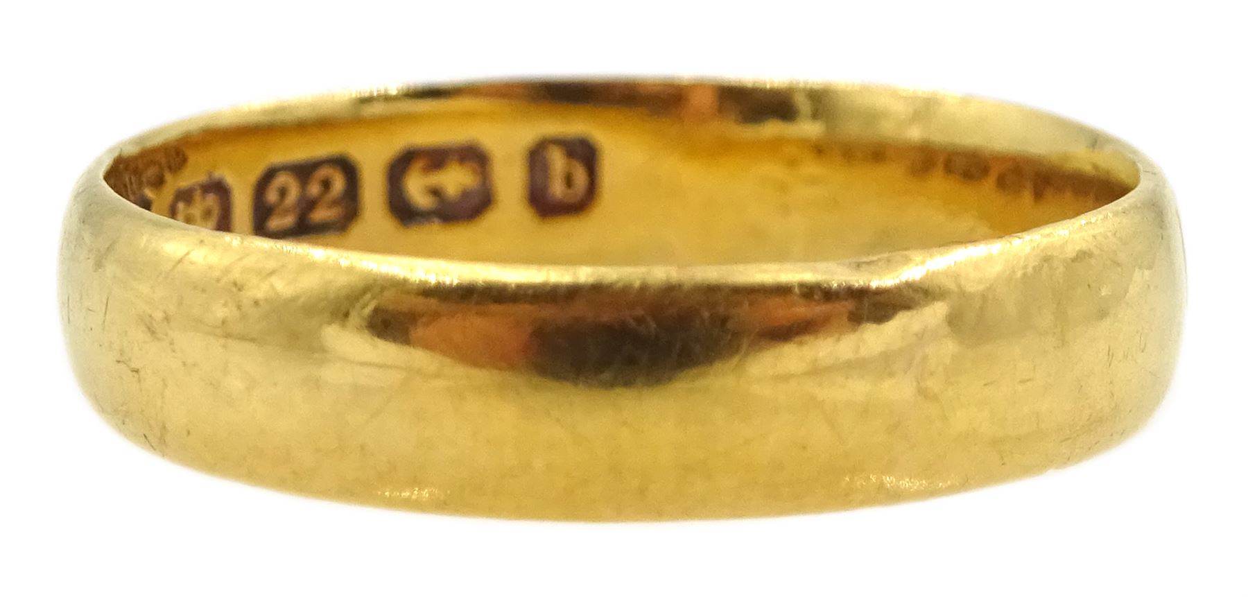 Edwardian 22ct gold wedding band