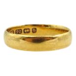 Edwardian 22ct gold wedding band