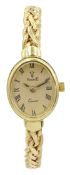 Vince 14ct gold ladies quartz wristwatch