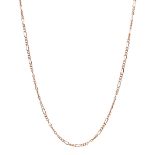 Rose gold Figaro link necklace