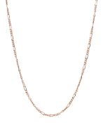 Rose gold Figaro link necklace