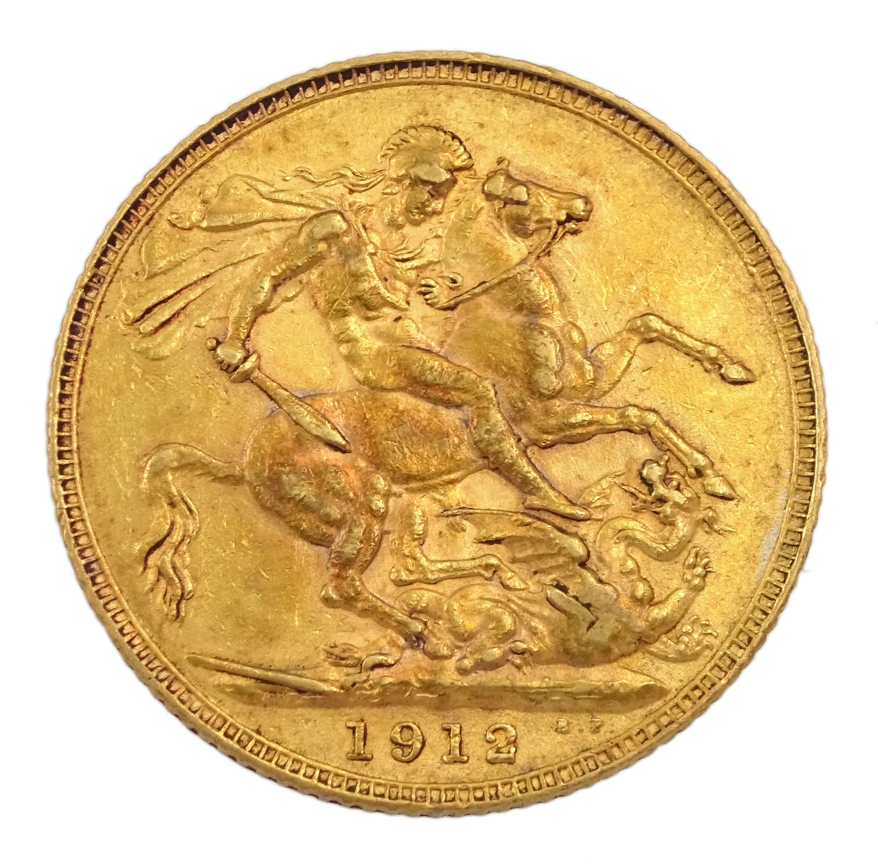 King George V 1912 gold full sovereign coin - Image 2 of 2