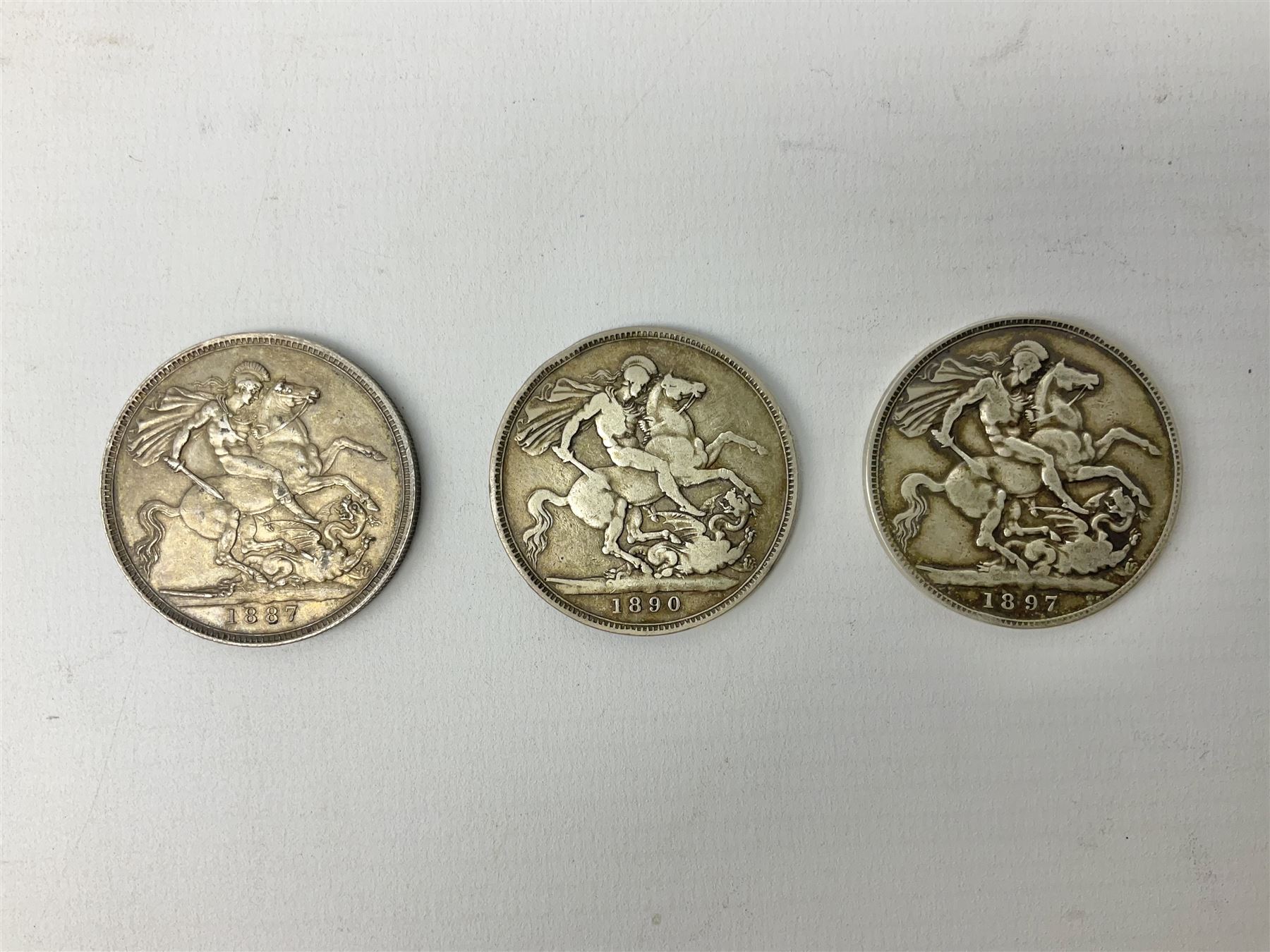 Three Queen Victoria silver crown coins - Image 6 of 6