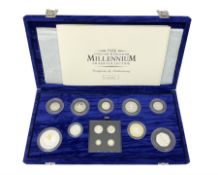 The Royal Mint United Kingdom Millennium 2000 silver coin collection