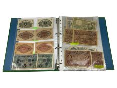 Collection of German banknotes