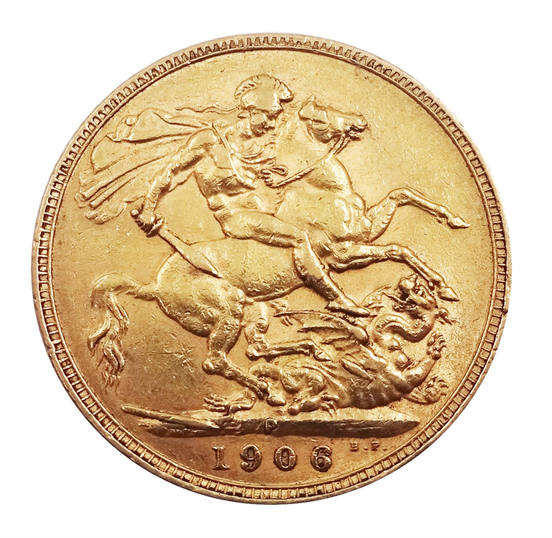 King Edward VII 1906 gold full sovereign coin - Image 2 of 2