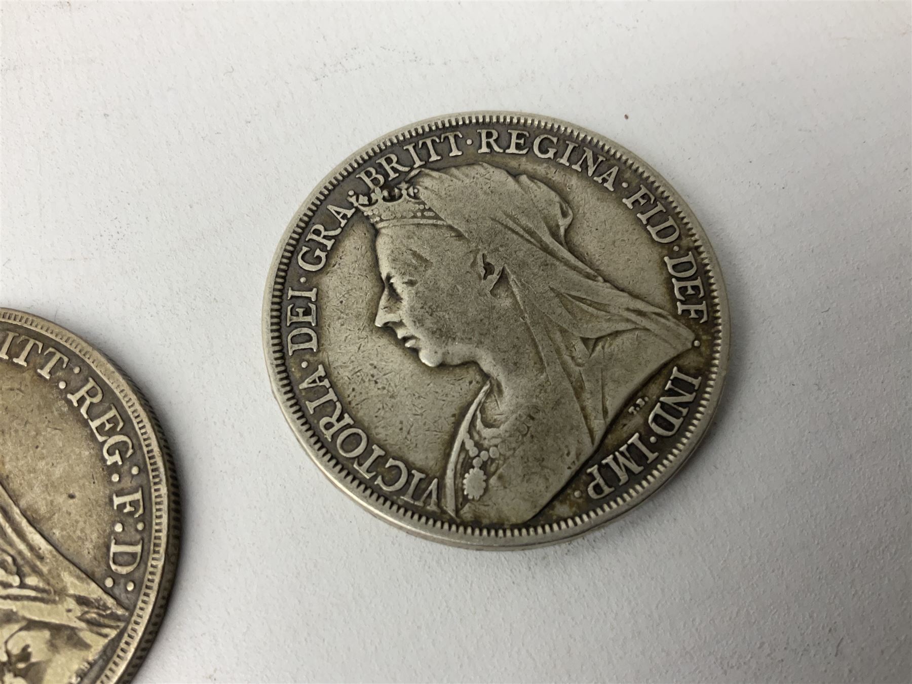 Three Queen Victoria silver crown coins - Image 5 of 6