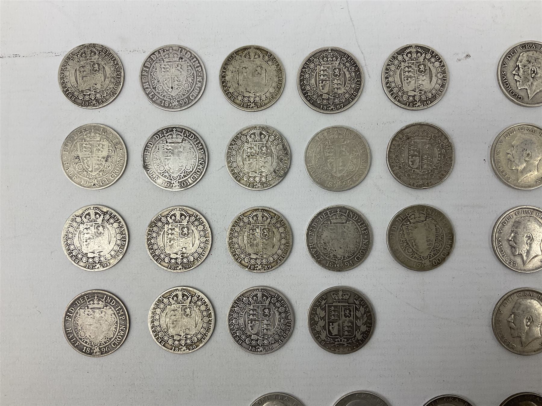Thirty-seven Great British pre 1920 silver halfcrown coins - Image 2 of 5