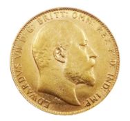 King Edward VII 1908 gold full sovereign coin