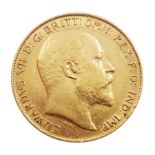 King Edward VII 1908 gold half sovereign coin