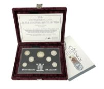 The Royal Mint United Kingdom 1996 silver proof anniversary coin collection