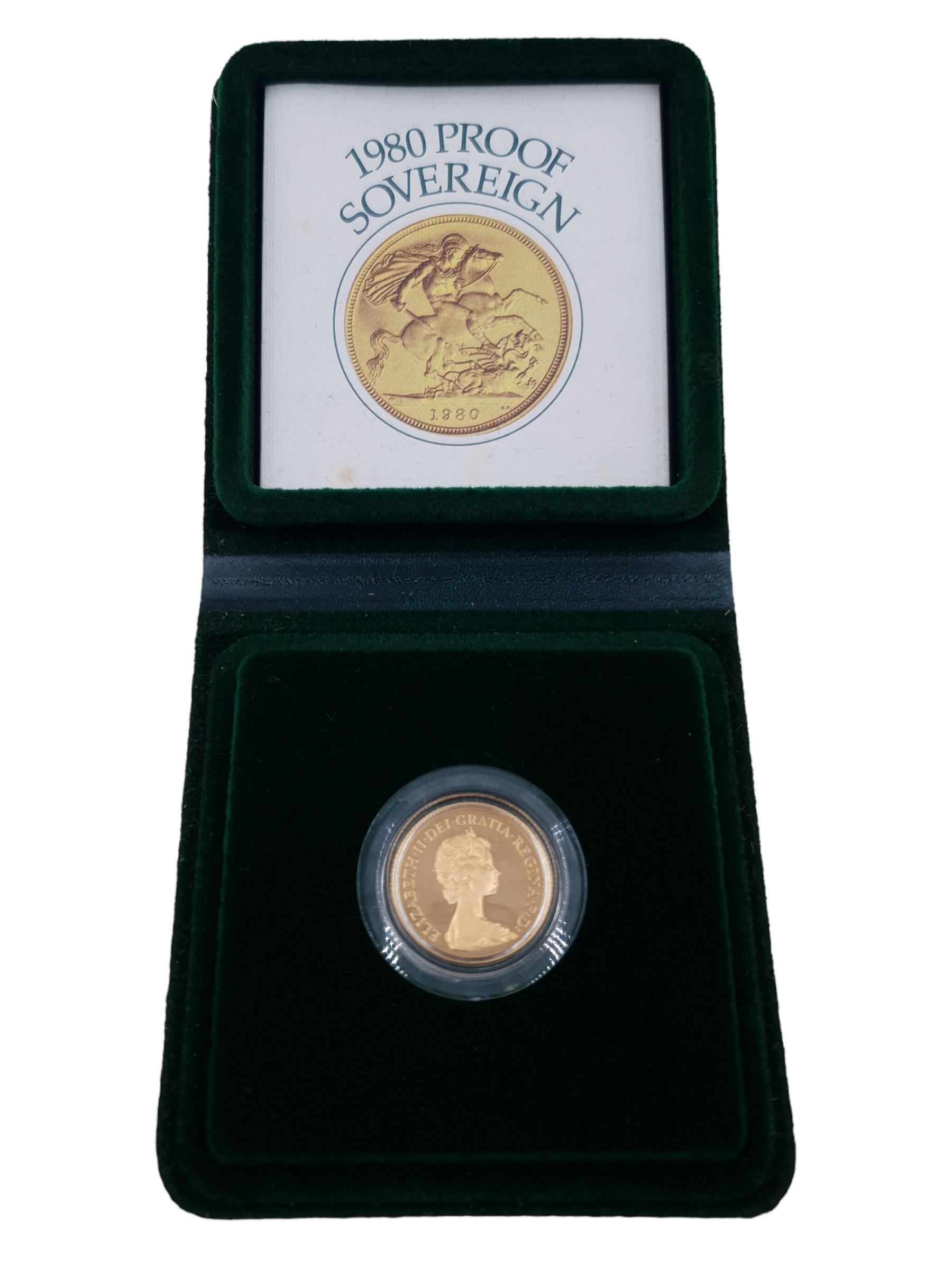 Queen Elizabeth II 1980 gold proof full sovereign coin - Image 2 of 3