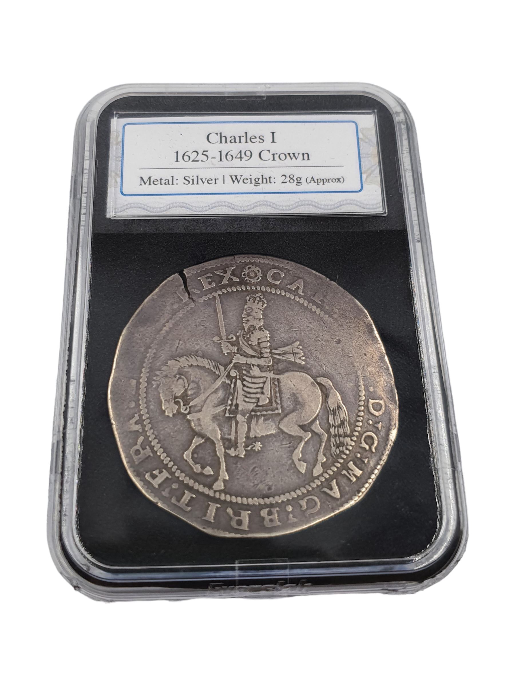 Charles I (1625-1649) silver crown coin