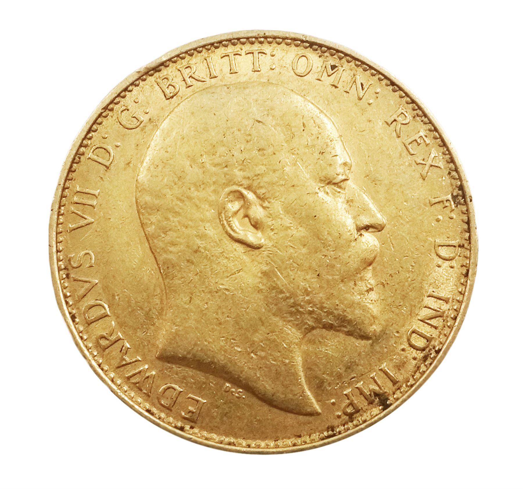 King Edward VII 1909 gold full sovereign coin