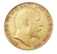 King Edward VII 1902 gold half sovereign coin