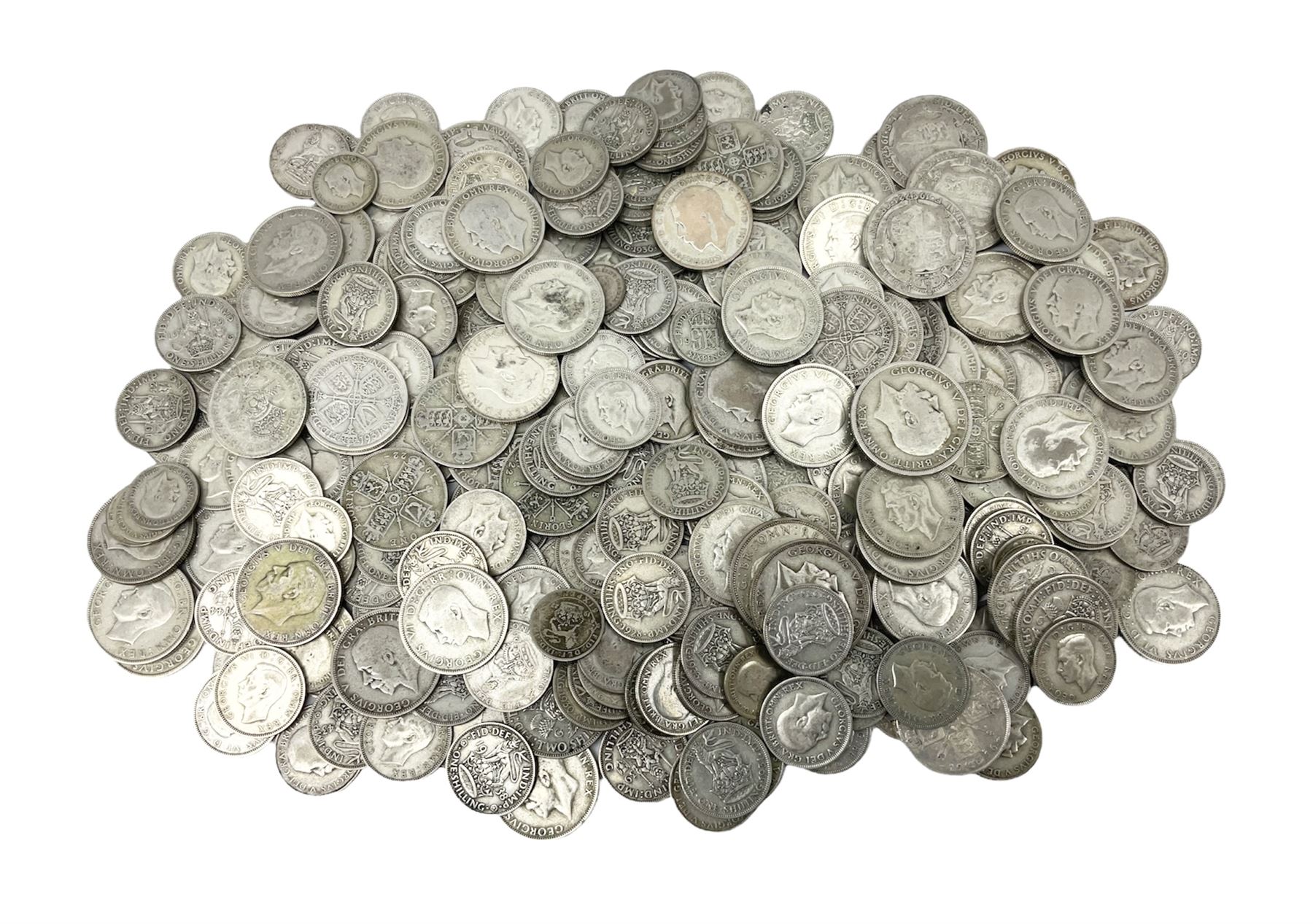 Approximately 1800 grams of Great British pre 1947 silver coins