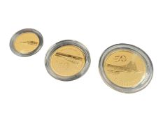 Concorde 50th Anniversary gold three coin set
