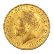 King George V 1912 gold full sovereign coin