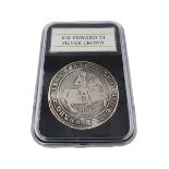 Edward VI 1551 silver crown coin