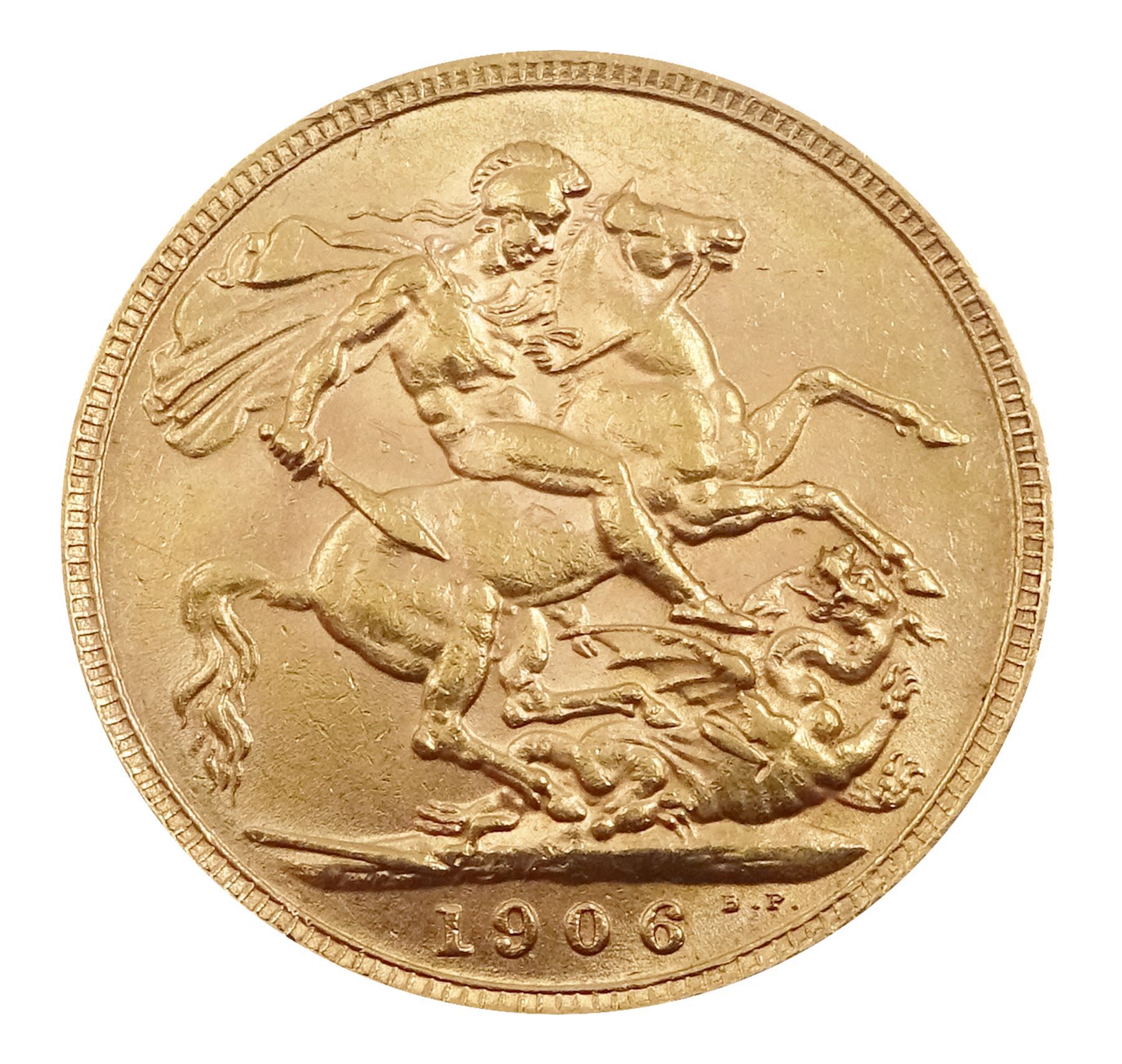 King Edward VII 1906 gold full sovereign coin - Image 2 of 2