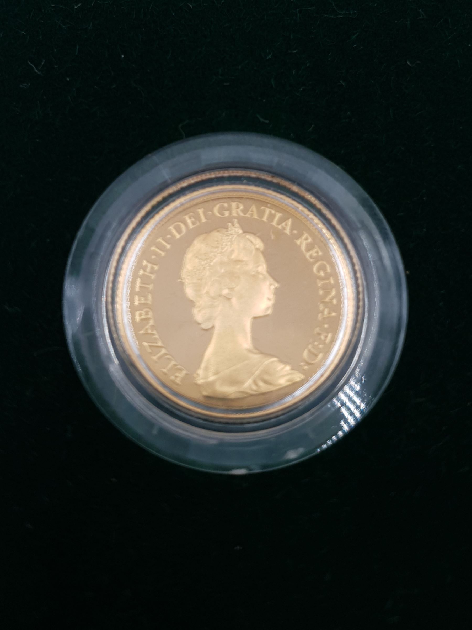 Queen Elizabeth II 1980 gold proof full sovereign coin