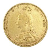 Queen Victoria 1891 gold full sovereign coin