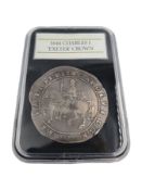 Charles I 1644 silver crown coin