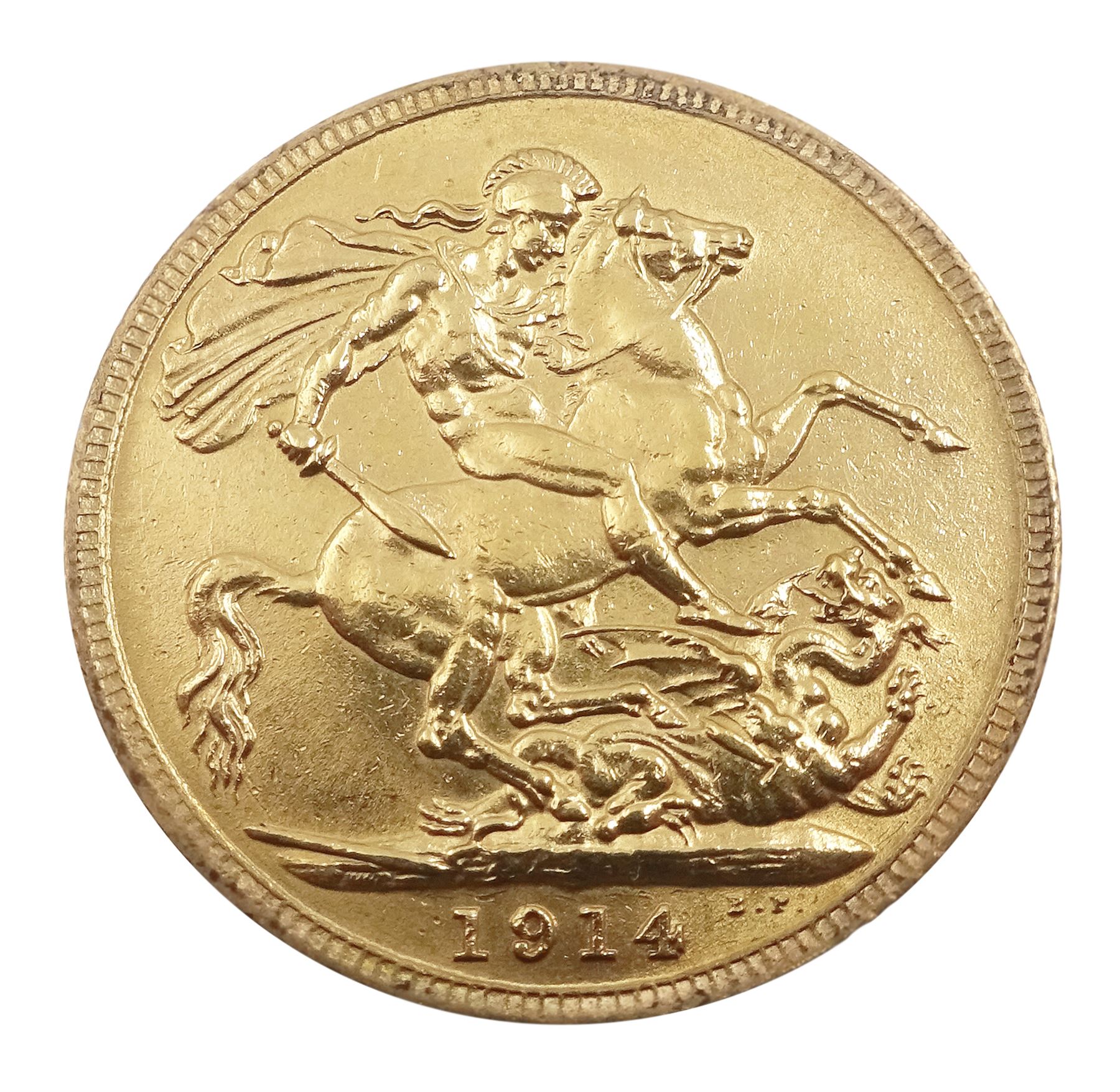 King George V 1914 gold full sovereign coin - Image 2 of 2