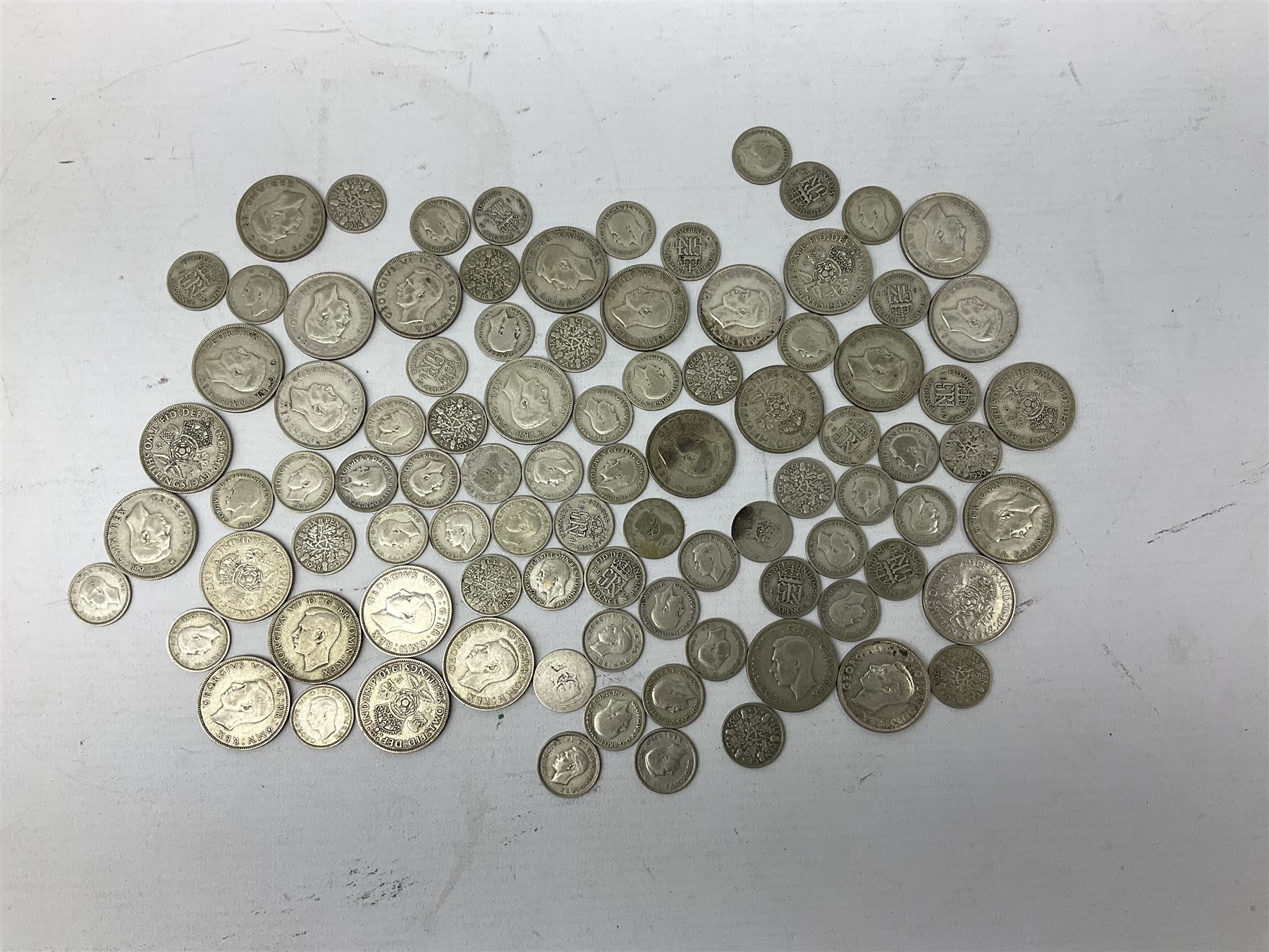 Approximately 480 grams of Great British pre 1947 silver coins - Image 2 of 2