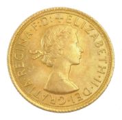 Queen Elizabeth II 1965 gold full sovereign coin
