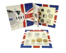 The Royal Mint United Kingdom 1992 brilliant uncirculated coin collection