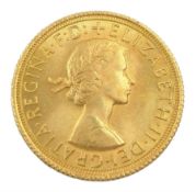 Queen Elizabeth II 1964 gold full sovereign coin