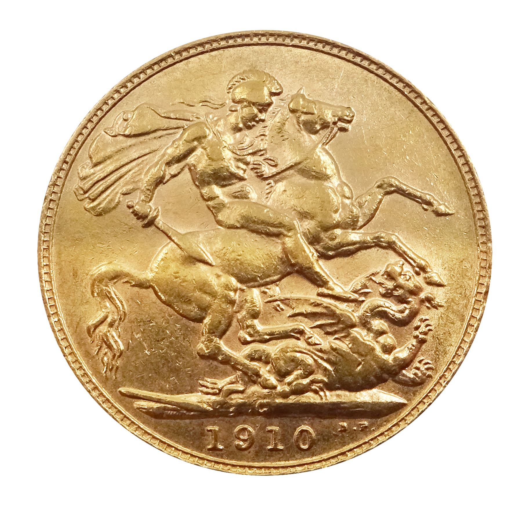 King Edward VII 1910 gold full sovereign coin - Image 2 of 2