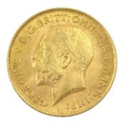 King George V 1914 gold half sovereign coin