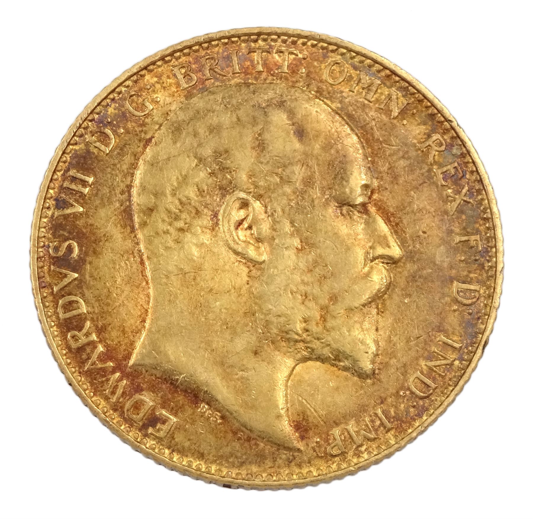 King Edward VII 1908 gold full sovereign coin