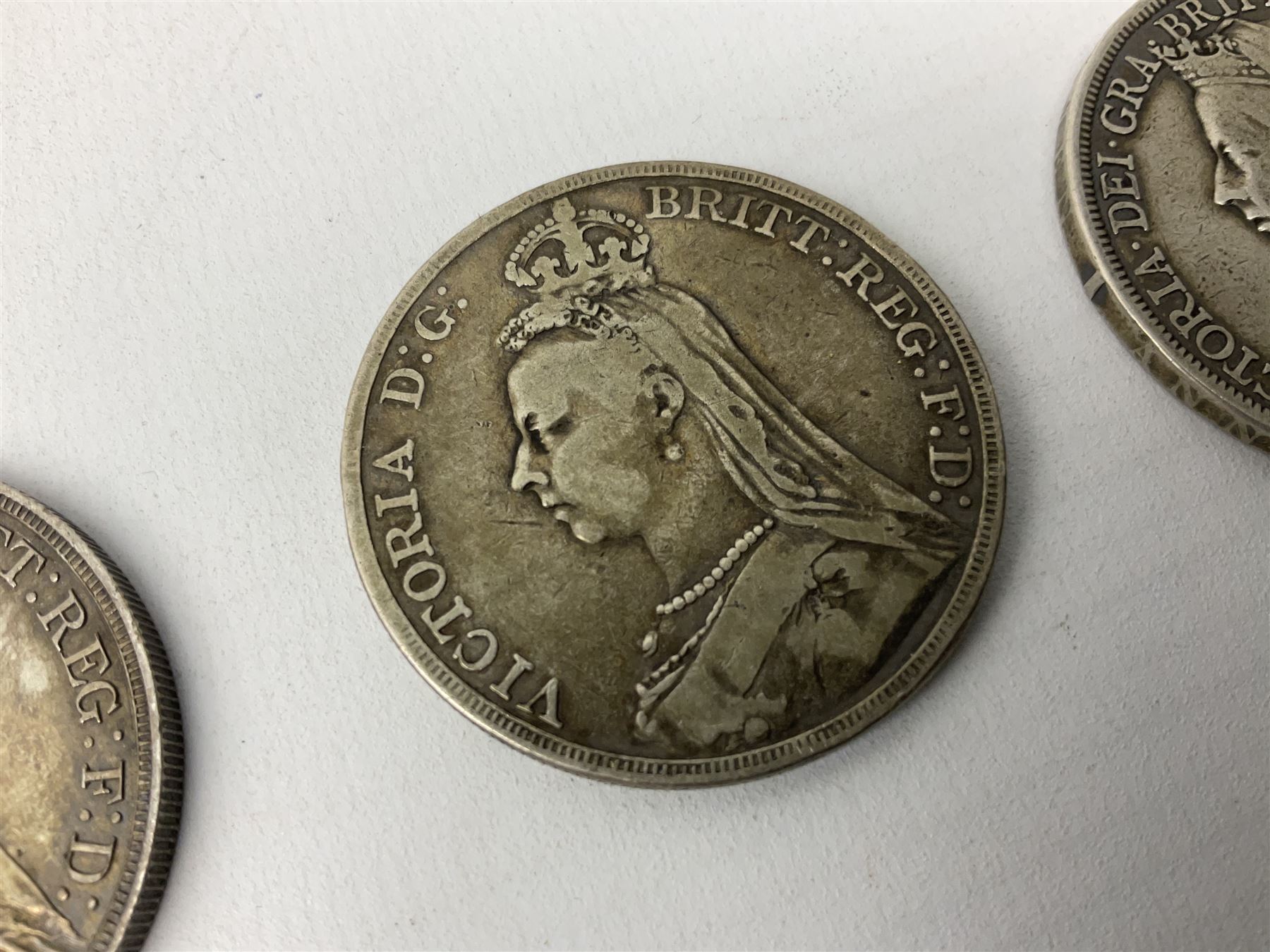 Three Queen Victoria silver crown coins - Image 4 of 6