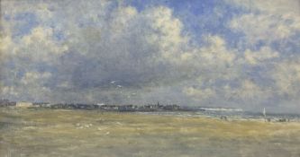 Walter Goodin (British 1907-1992): Bridlington Sands looking towards the Town and Flamborough Head