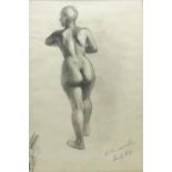 Anne Isabella Brooke (British 1916-2002): Female Nude Life Study