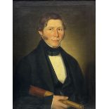English School (Mid 19th century): 'Capt. Mark Weighill of the Brig Aid of Whitby' half length portr