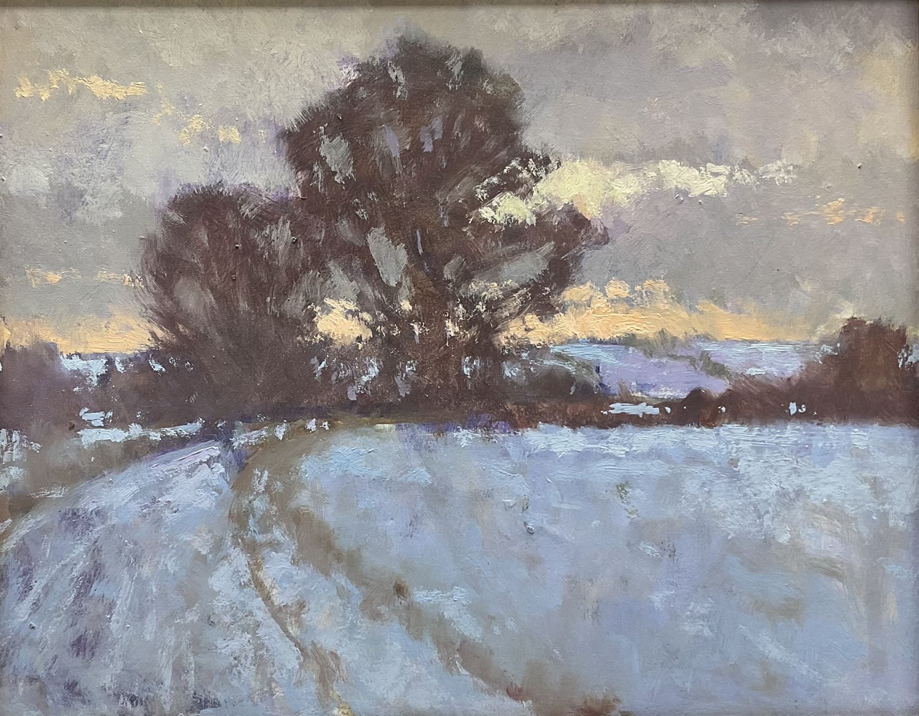 Oliver Warman RBA ROI (British 1932-2017): 'Evening' Winter Landscape