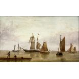 Henry Redmore of Hull (British 1820-1887): Sailing Vessels in a Calm Estuary