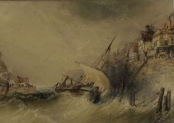 Henry Barlow Carter (British 1804-1868): Fishing Boat Returning to Staithes