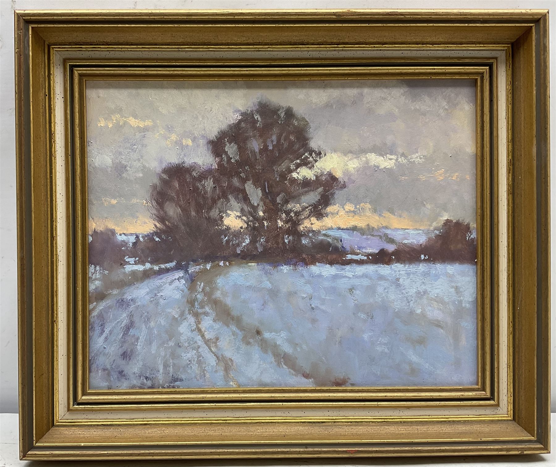 Oliver Warman RBA ROI (British 1932-2017): 'Evening' Winter Landscape - Image 3 of 3